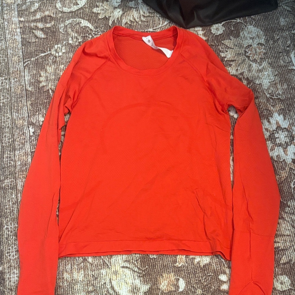 Women's Red Swiftly Long Sleeve Top